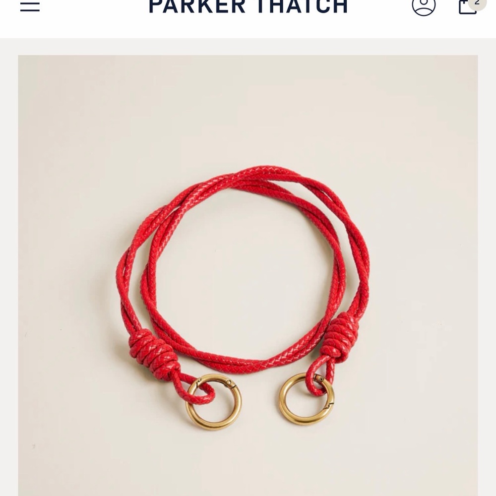 Parker Thatch Red rope crossbody strap - Picture 3 of 3